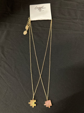 Bestie Puzzle Necklace Set of 2