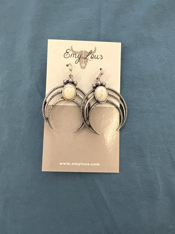 Howlite Los Alamos Naja Earrings