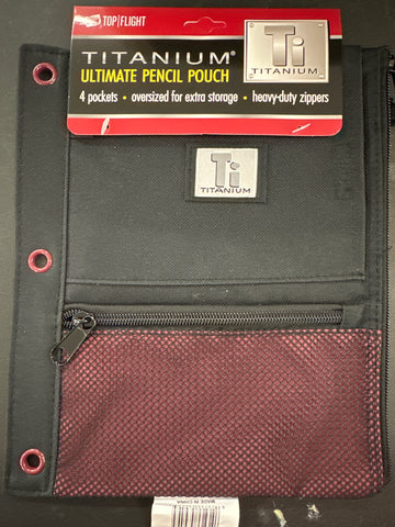Top Flight Titanium Ultimate Pencil Pouch - Maroon