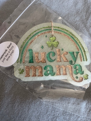 Lucky Mama Car Freshie - Shamrock Sour Gold & Green