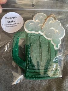 Foaming Beer Car Freshie- Shamrock Shake Dark Green
