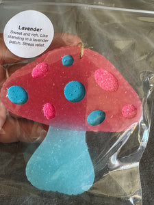 Mushroom Car Freshie - Lavender Blue