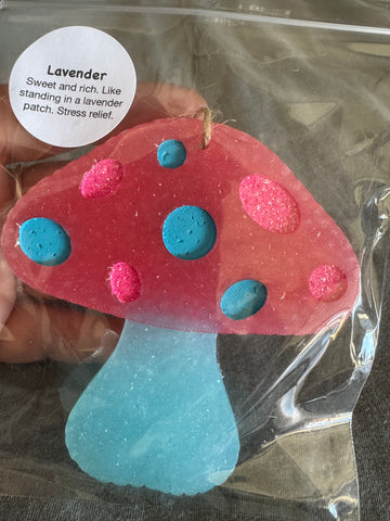 Mushroom Car Freshie - Lavender Blue