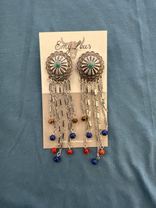 Cedar Creek Turquoise and Bronze Silvertone Earrings