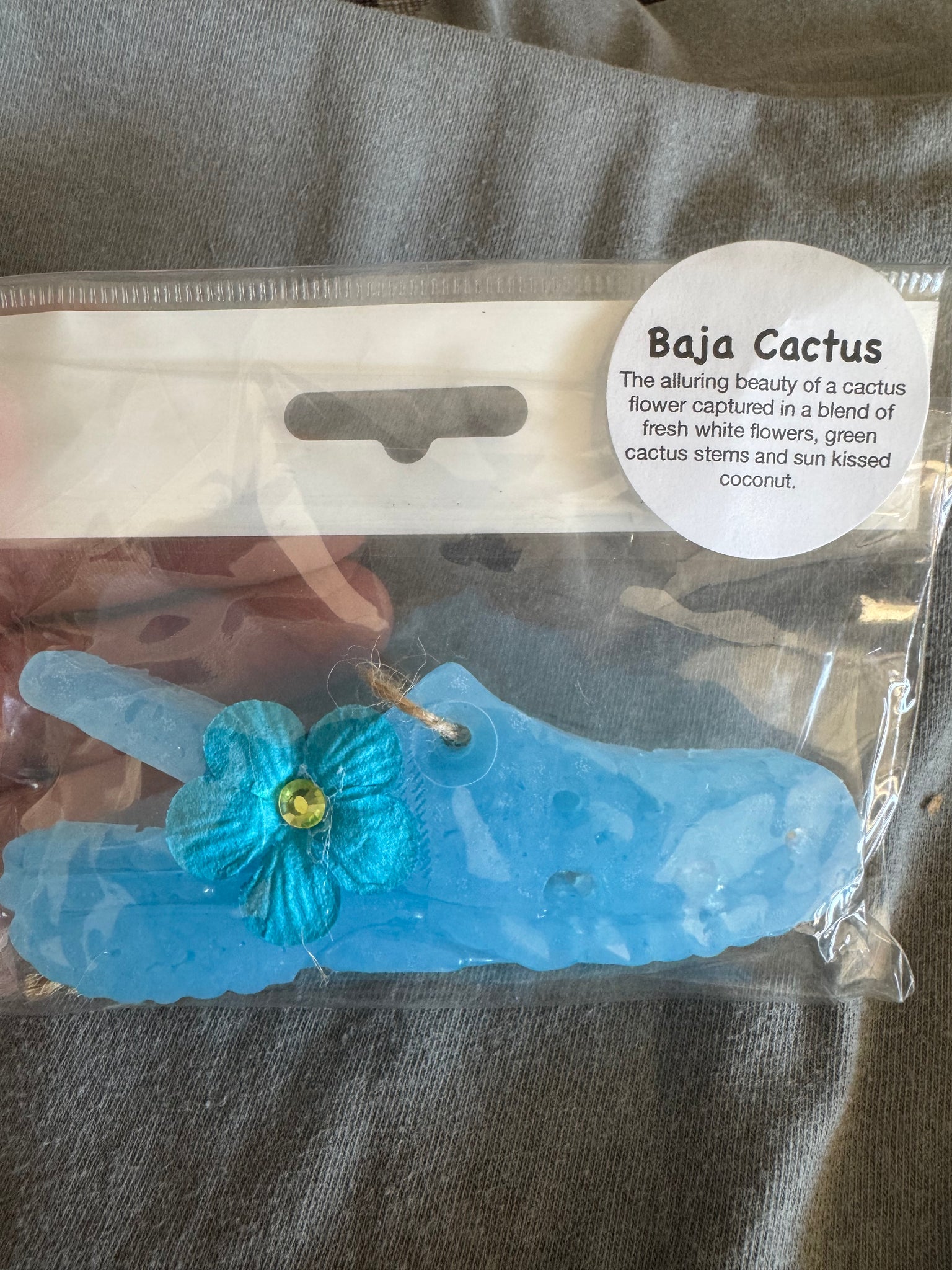 Croc Car Freshie - Baja Catctus Blue