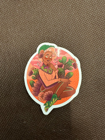 Cactus Cowgirl Sticker