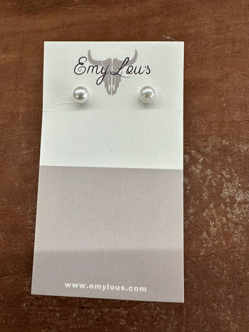White Pearl Studs