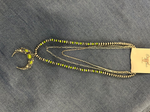 Green Crawford Creek Naja Layered Necklace