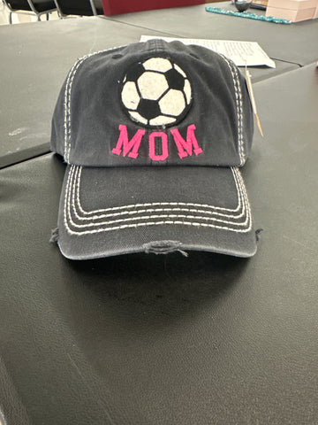 Soccer Mom Black Snapback Cap