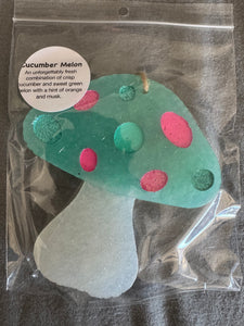 Mushroom Car Freshie - Cucumber Melon White