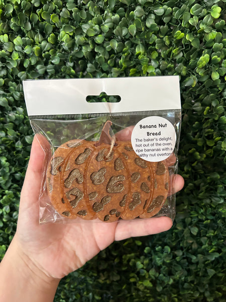 Fall Leopard Pumpkin Car Freshie