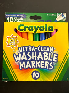 Crayola Broad Line Ultra Clean Washable Markers 10 Count