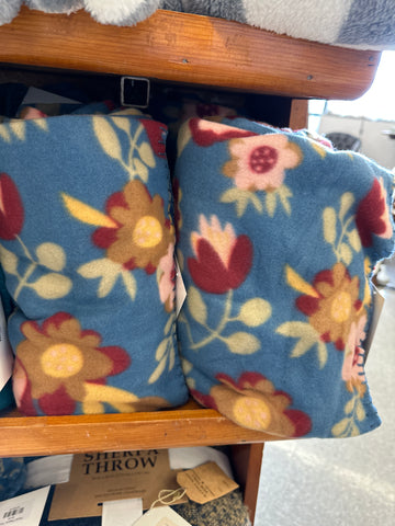 Floral Fleece Throw