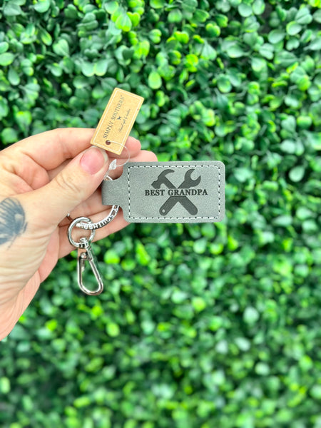Men’s Leather Keychain