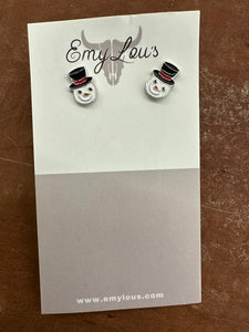 Snowman Head Earrings