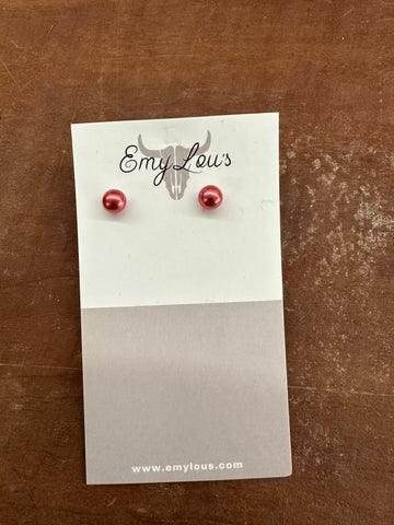 Pink Ball Studs