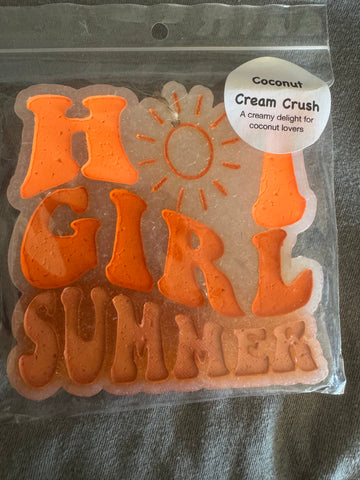 Hot Girl Summer Car Freshie- Coconut Cream Crush, Orange