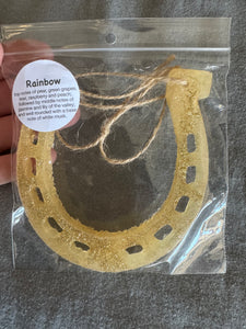 Horseshoe Car Freshie- Rainbow