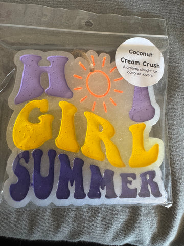 Hot Girl Summer Car Freshie- Coconut Cream Crush Purple & Yellow