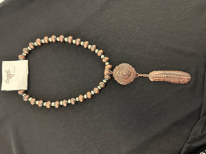 Feather Falls Ranch Copper Pearl Necklace