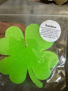 Clover Car Freshie - Rainbow - Light Green