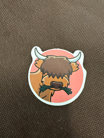 Circle Highland Eating Sticker