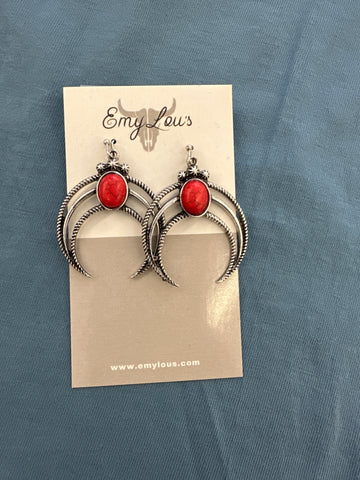 Red Los Alamos Naja Earrings