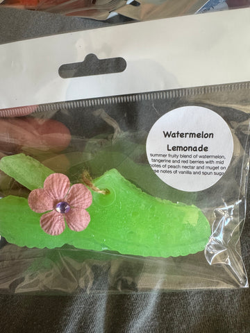 Croc Car Freshie - Watermelon Lemonade Green