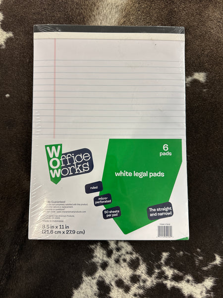 Office Works Large Legal Pads