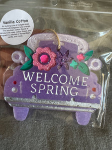 Spring Truck Car Freshie- Vanilla Cotton