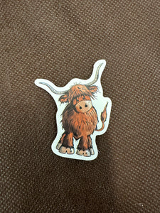 Alert Cartoon Highland Sticker
