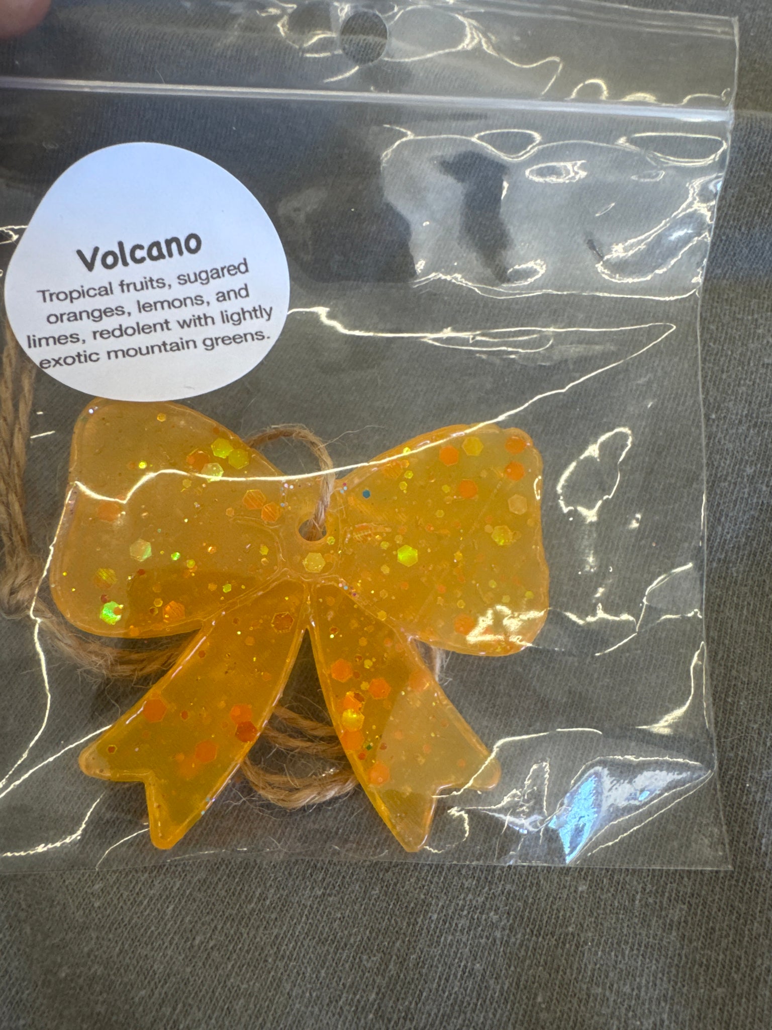 Mini Bow Car Freshie - Volcano
