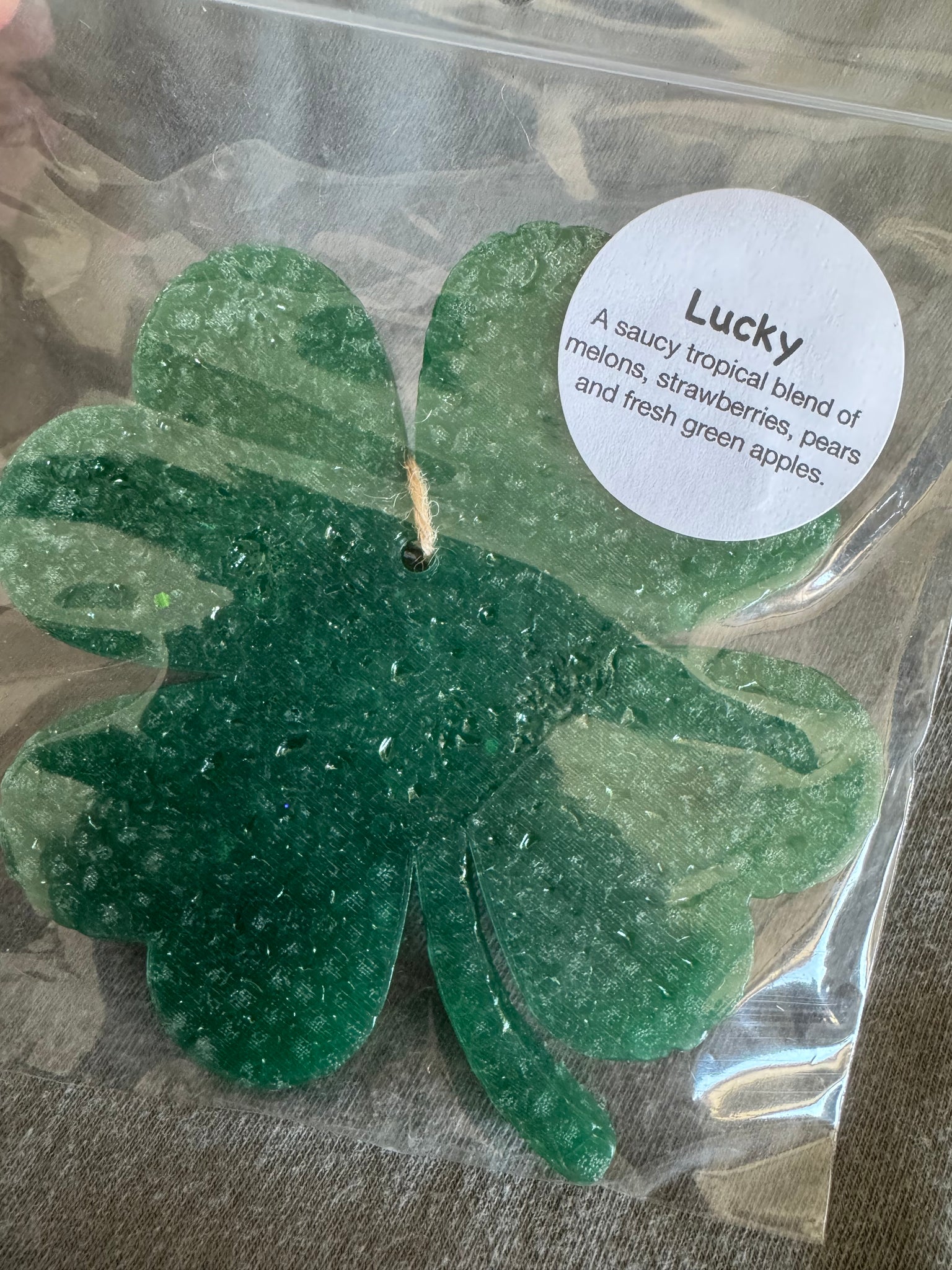 Clover Car Freshie - Lucky - Dark Green