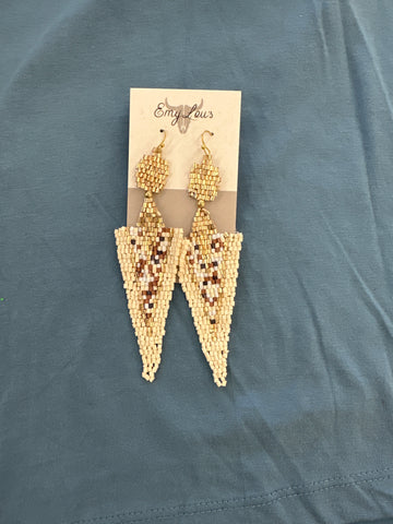 On Point Ivory Multi Seed Bead Earrings