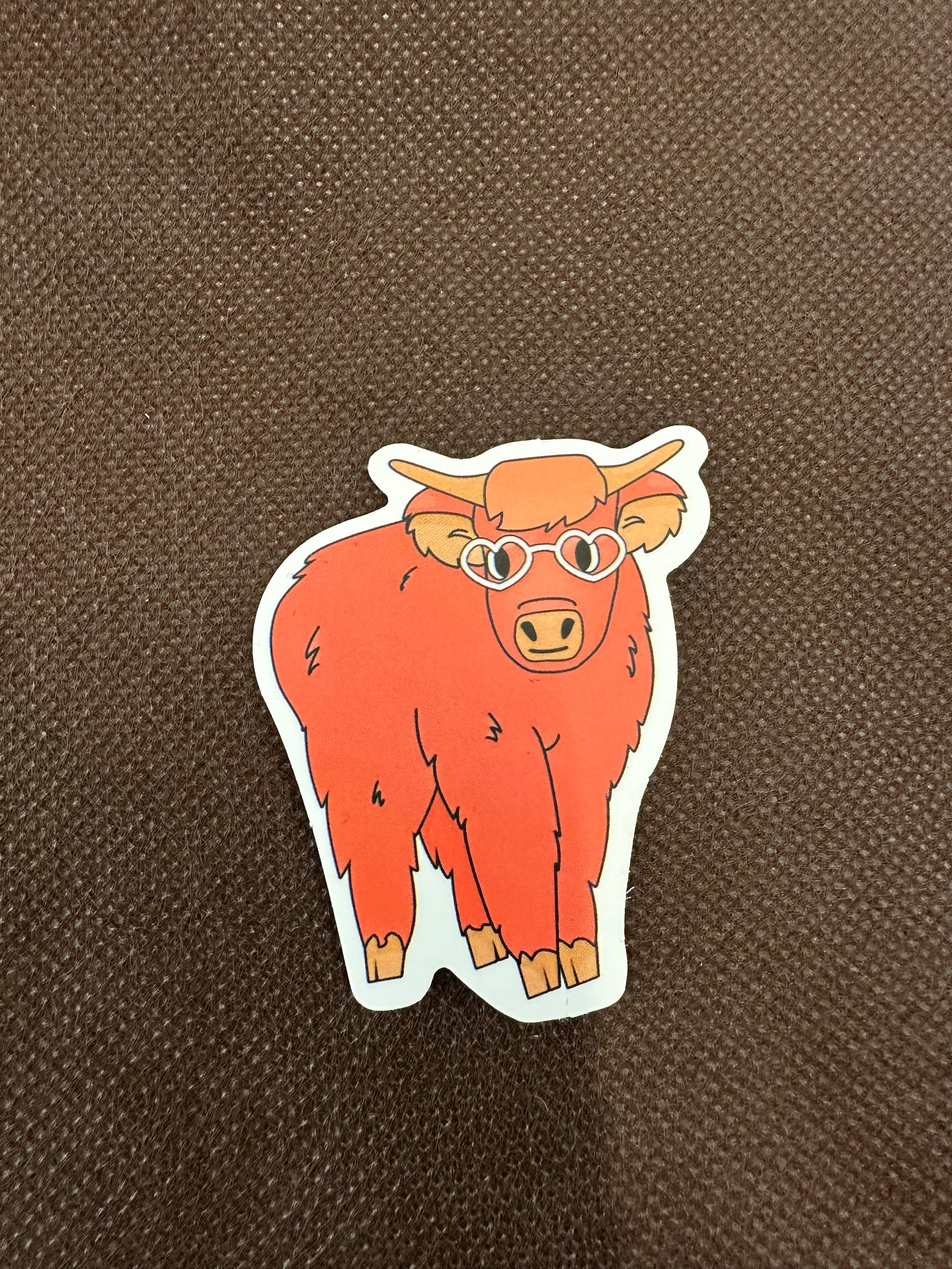 Heart Glasses Highland Sticker