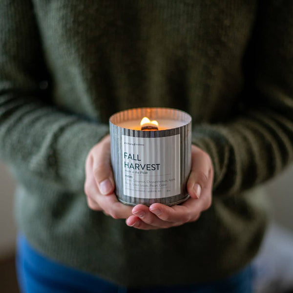 Pumpkin Bliss Wood Wick Rustic Farmhouse Soy Candle: 10oz