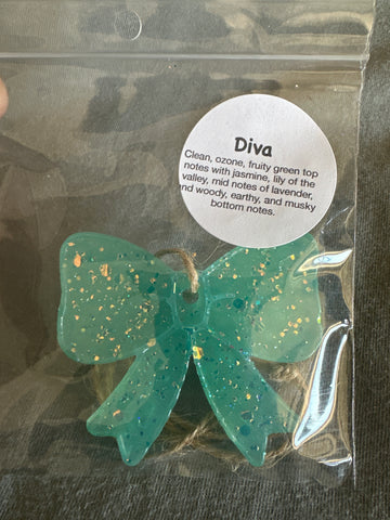 Mini Bow Car Freshie - Diva