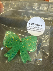 Mini Bow Car Freshie - Green Butt Naked