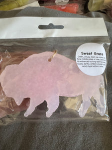 Buffalo Car Freshie - Sweet Grace Light Pink