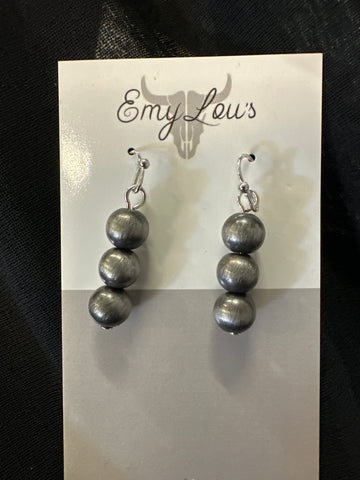Navajo Tri Pearl Earrings