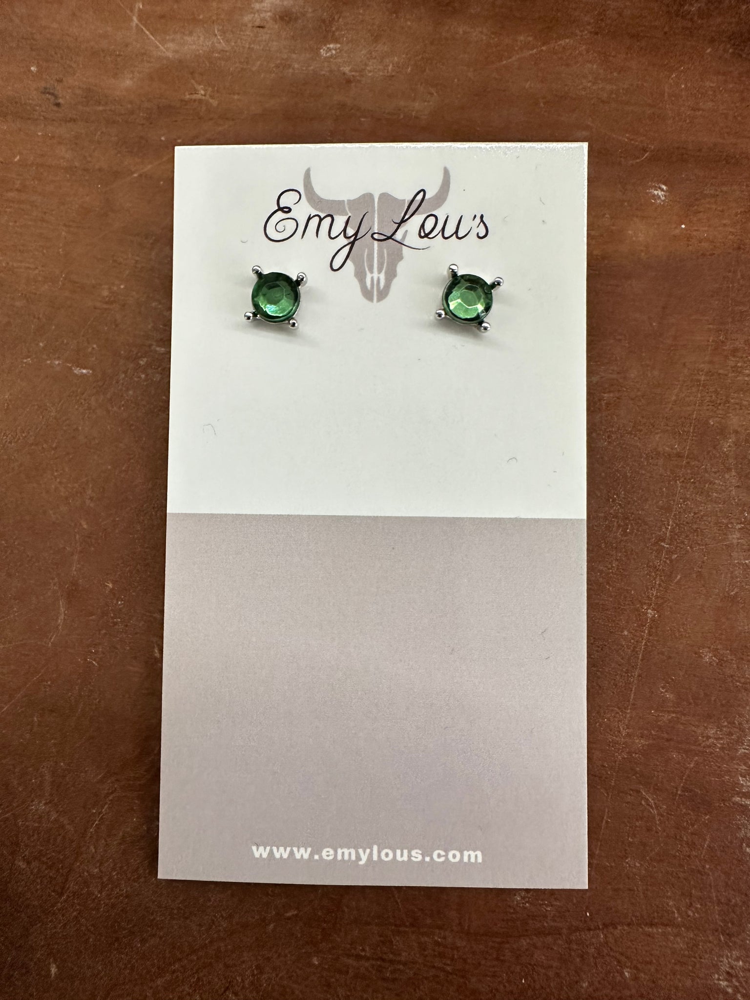Green Silver Studs