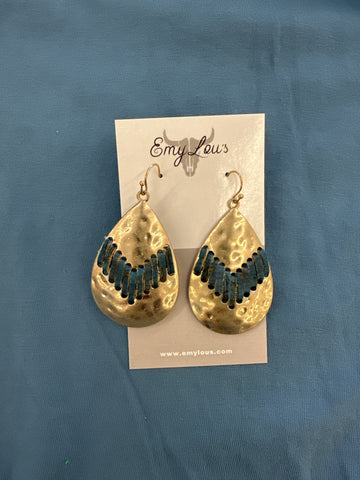 Blue Point Reyes Goldtone Teardrop Earrings