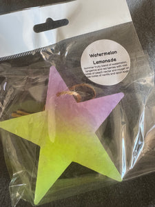 Star Car Freshie- Watermelon Lemonade Yellow & Pink