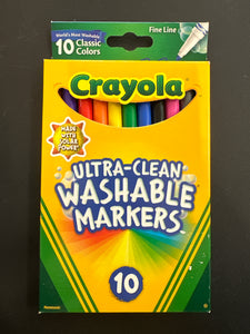 Crayola Fine Line Ultra- Clean Washable Markers 10 Count