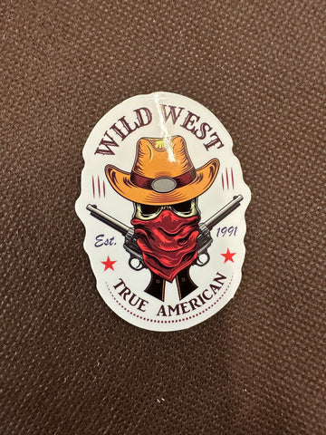 Wild West True American Sticker