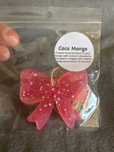 Mini Bow Car Freshie - Pink Coco Mango