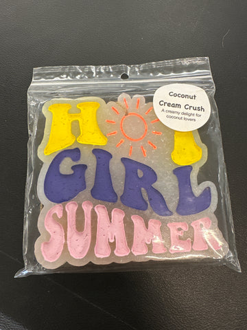 Hot Girl Summer Car Freshie- Coconut Cream Crush Pink,Yellow,& Purple