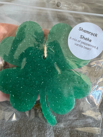 Clover Car Freshie - Shamrock Shake - Dark Green