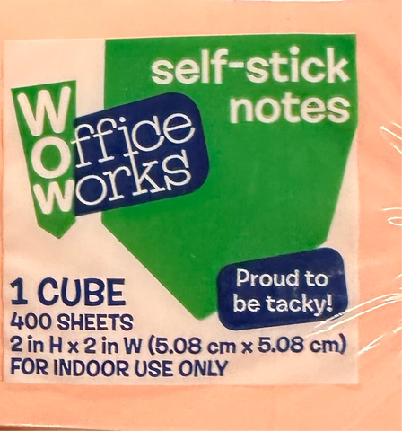 Office Works Self- Stick Notes