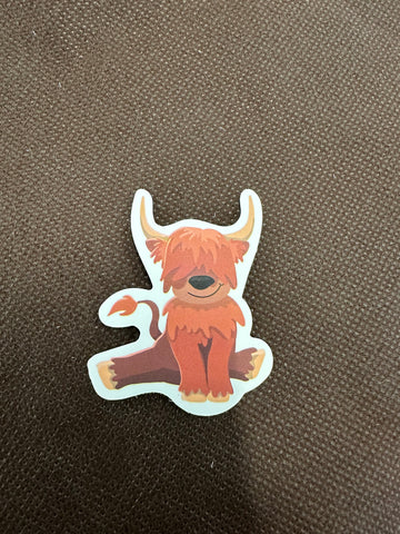 Cartoon Splitting Highland Sticker
